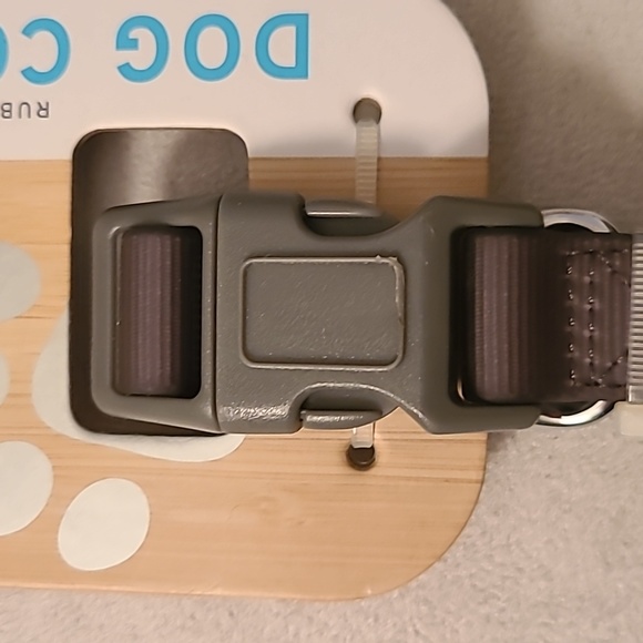 REAL SIMPLE BRAND SMALL BLUE & GRAY RUBBERIZED DOG COLLARS NECK SIZE 8"-12" - Picture 4 of 6